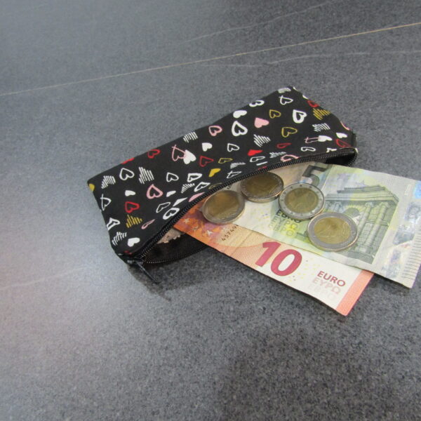 porte monnaies modèle B coeur noir